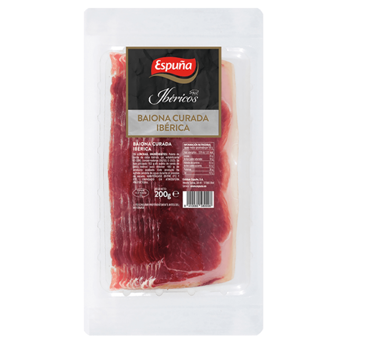 Espuña ibéricos baiona curada lonchas 200g